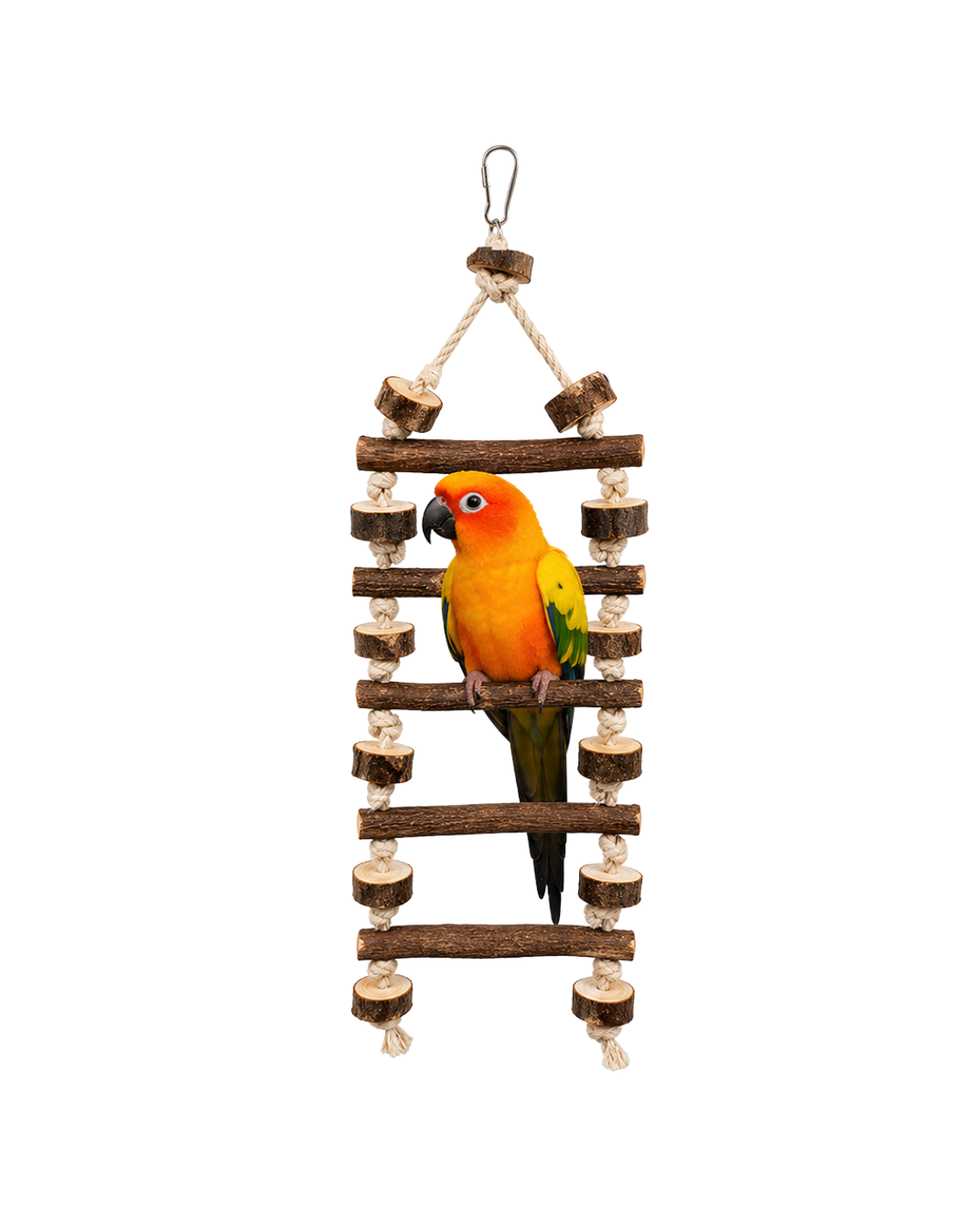 1.5 Ft Natural Neem Wood Bird Ladder with Neem Blocks – WL08