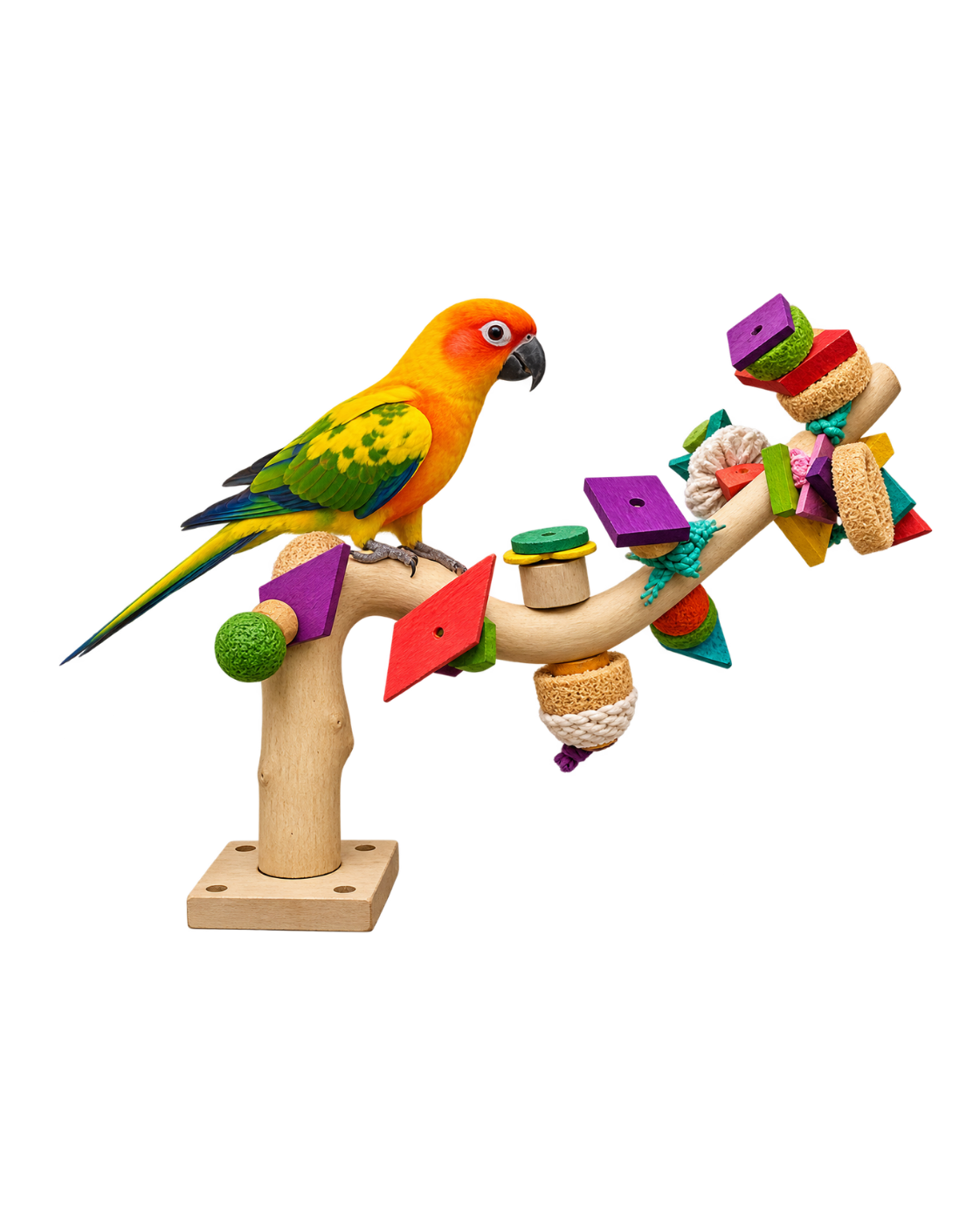 Natural Wood Activity Perch for Birds – WP09
