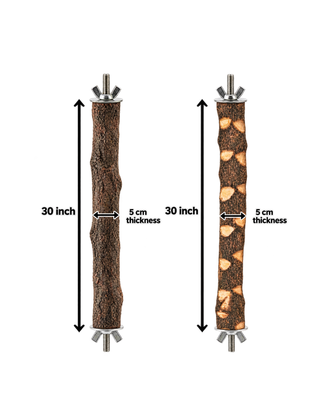WP13 Natural Wooden Bird Perch